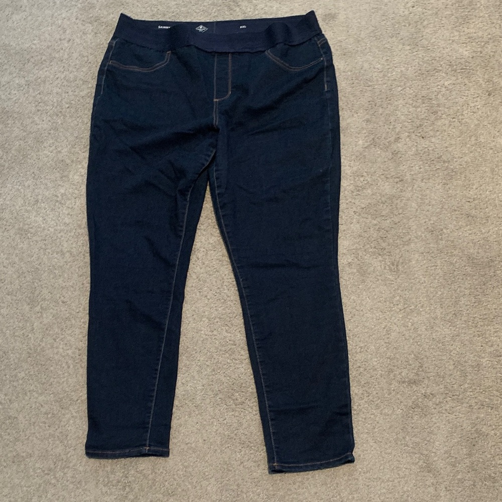 St. John's Bay Women's Dark Blue Skinny Jeggings Jeans size XXL